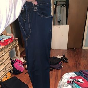 dark blue skinny jeans